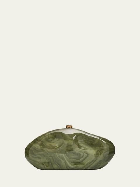 Cult Gaia The Caldera Marbled Acrylic Clutch Bag