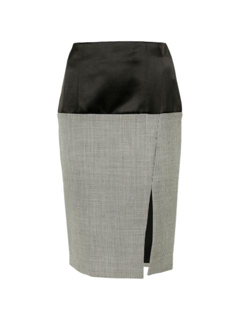 panelled tailored pencil skirt