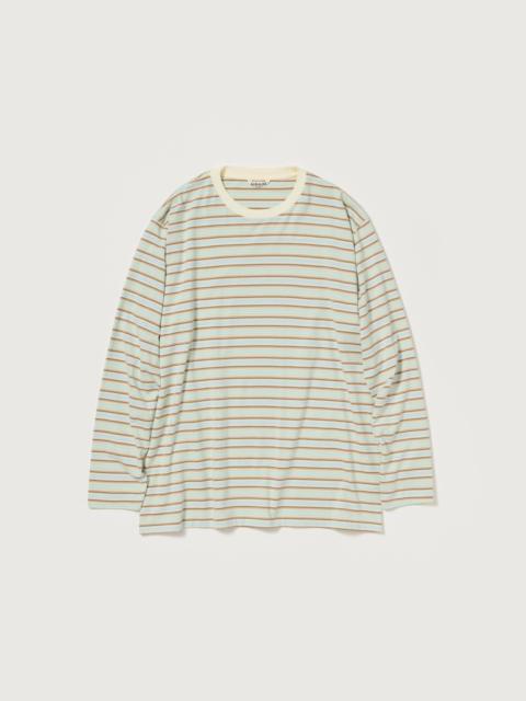 AURALEE GRADIENT STRIPE JERSEY L/S TEE
