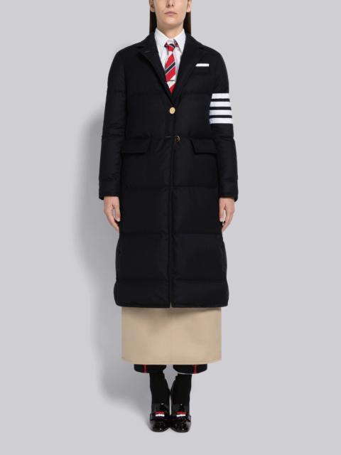 Thom Browne Super 120s Wool Twill Back Tab 4-Bar Down Overcoat