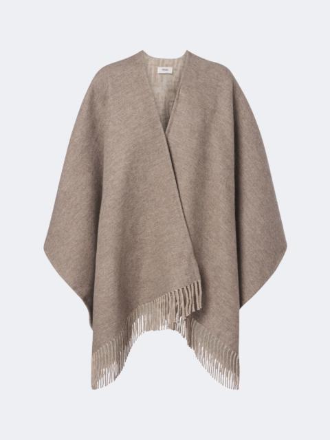 FENDI Reversible wool and cashmere poncho