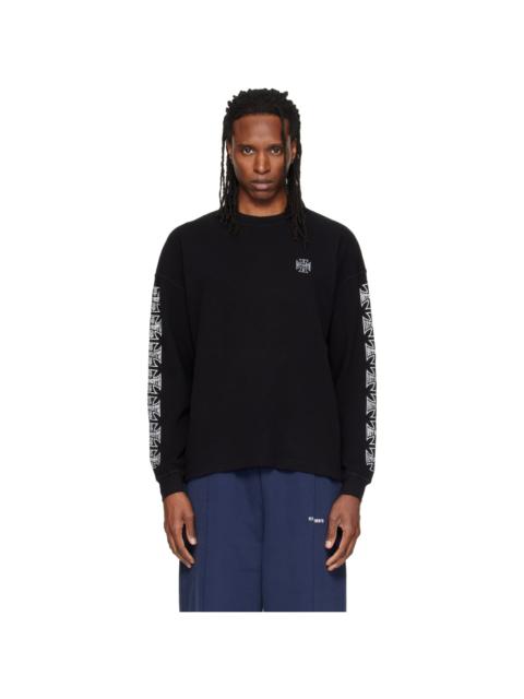 VETEMENTS Black Biker Cross Logo Longsleeve T-shirt