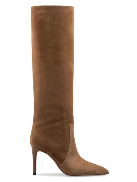PARIS TEXAS Women's 85MM Suede Knee-High Stiletto Boots - Sigaro