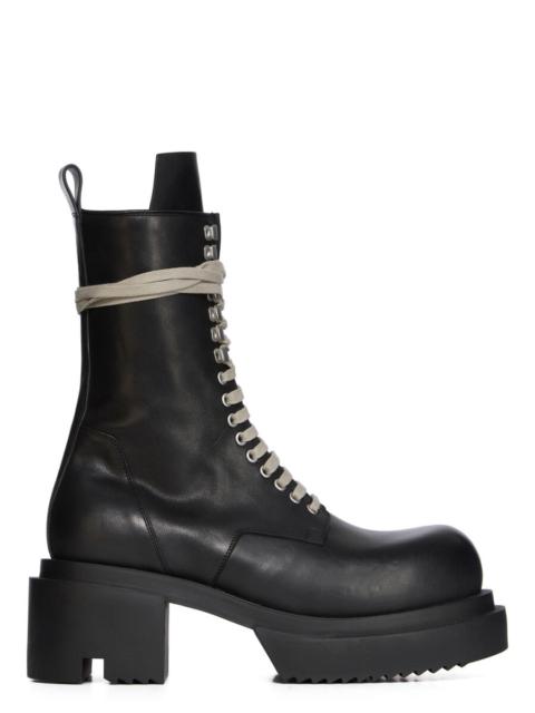 Rick Owens Black Concordians Lace-Up Bogun Boots