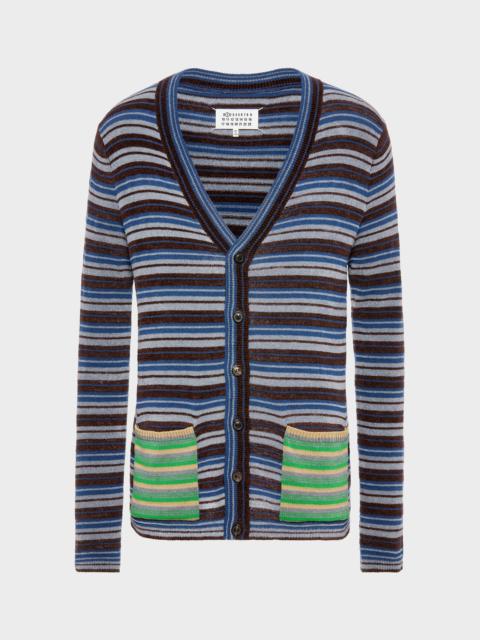Maison Margiela Striped Wool Cardigan