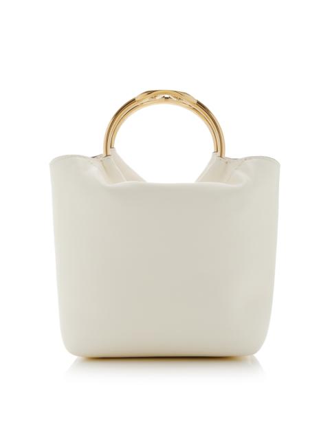 Valentino Carry Secrets Small Leather Bucket Bag white
