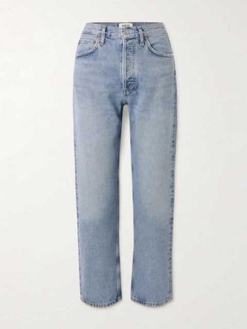 90s mid-rise straight-leg organic jeans Light denim