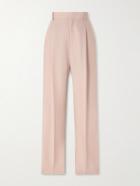 WARDROBE.NYC Pleated Mohair-blend Twill Straight-leg Pants
