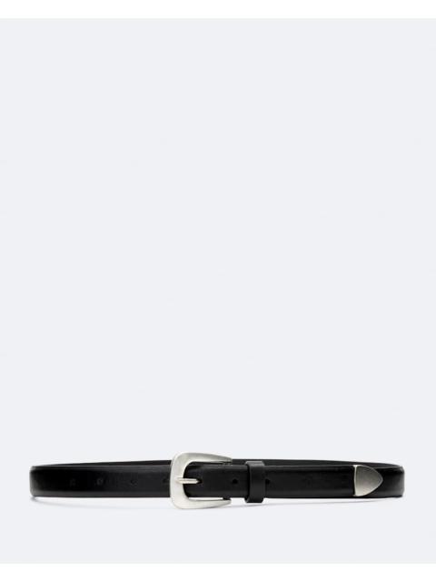 ALLSAINTS ROMY METAL-TIPPED LEATHER BELT