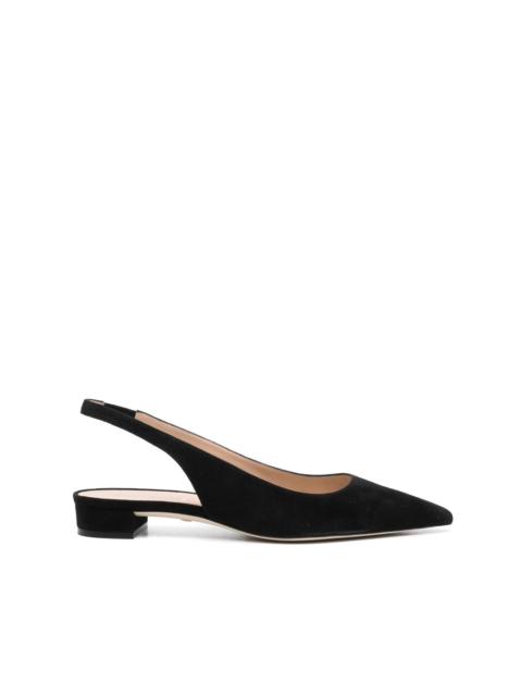 Slingback suede ballerina shoes