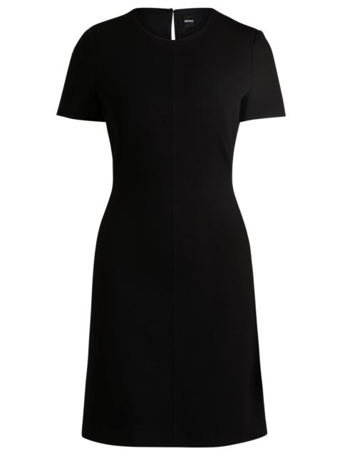BOSS SLIM-FIT CREW-NECK DRESS IN STRETCH FABRIC