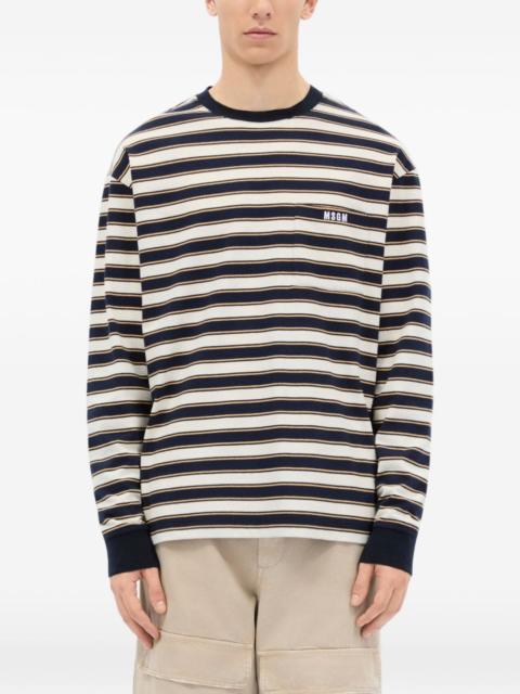 MSGM striped pocket T-shirt