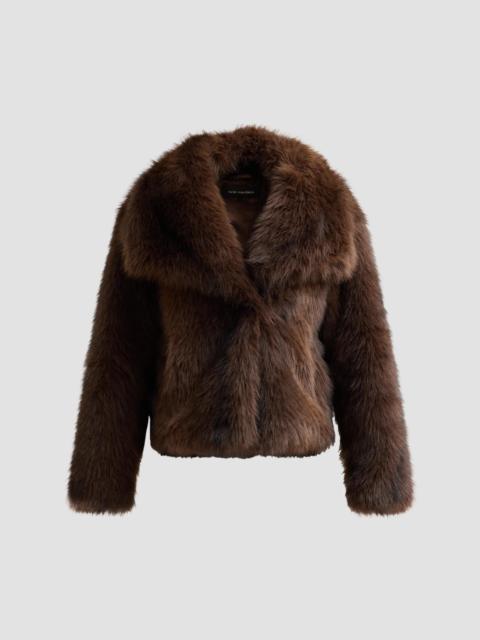 KOBI HALPERIN Women's Kiera Faux-Fur Short Coat - Brown
