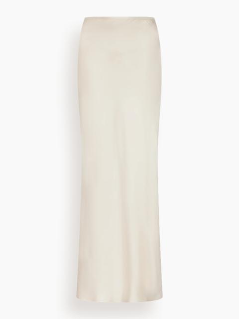 Loulou de Saison Eli A-Line Maxi Skirt in Ivory