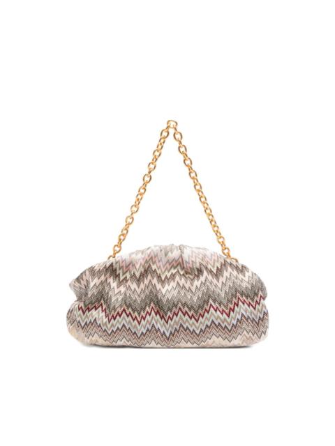 Missoni Raschel zig-zag pattern clutch bag