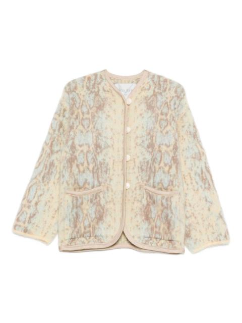 forte_forte snakeskin-patterned cardigan