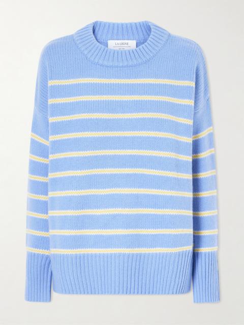 LA LIGNE Marin Striped Wool And Cashmere-blend Sweater
