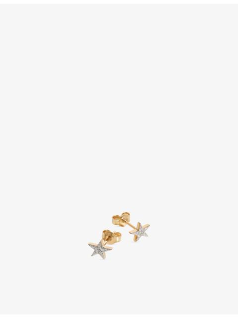MISSOMA Small Star 9ct Yellow Gold And Diamond Stud Earrings