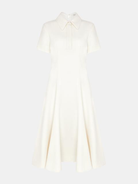 EMILIA WICKSTEAD Feliciana Dress In Ivory Single Wool Crepe