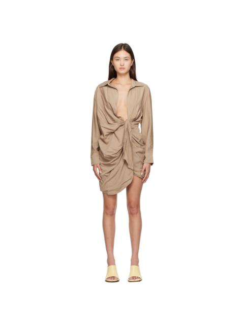 JACQUEMUS Beige Le Chouchou 'La Robe Bahia' Minidress