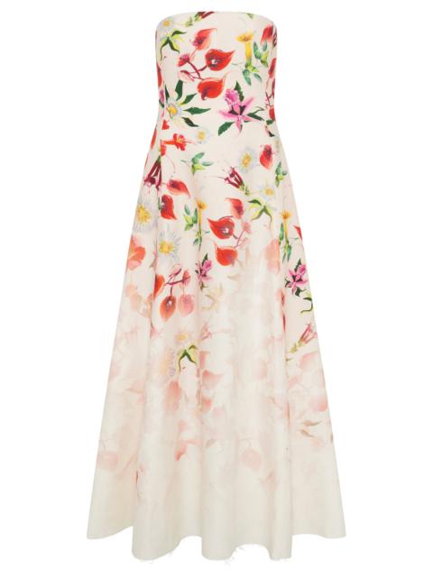 GABRIELA HEARST Alessia Strapless Maxi Dress in Uruguayan Flowers Printed Linen