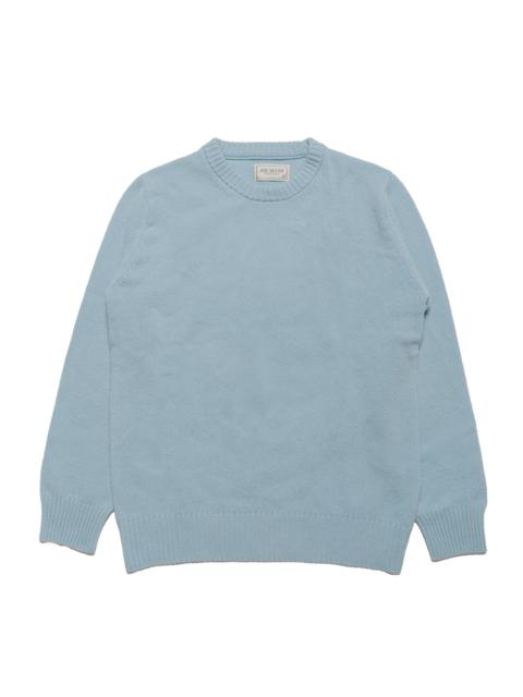 The Real McCoys MC21114 Wool Crewneck Sweater Light Blue