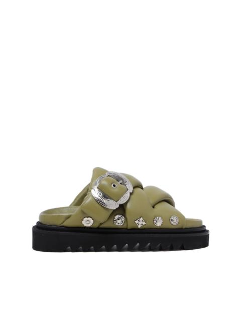 TOGA PULLA stud-embellished padded sandals