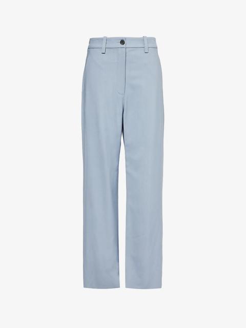 Proenza Schouler Otis straight-leg high-rise stretch-woven blend trousers