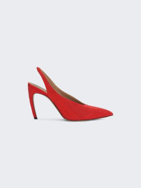 THE ATTICO Viper Slingback 95mm Red
