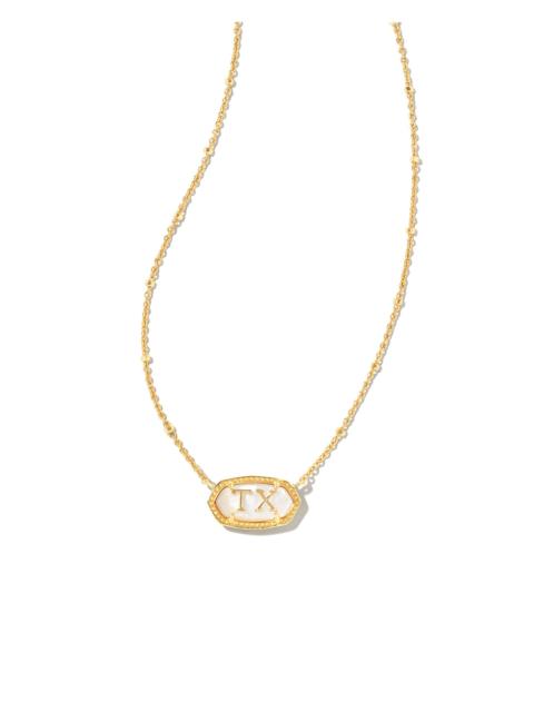 KENDRA SCOTT Elisa Gold Texas Necklace in Ivory Mother-of-Pearl