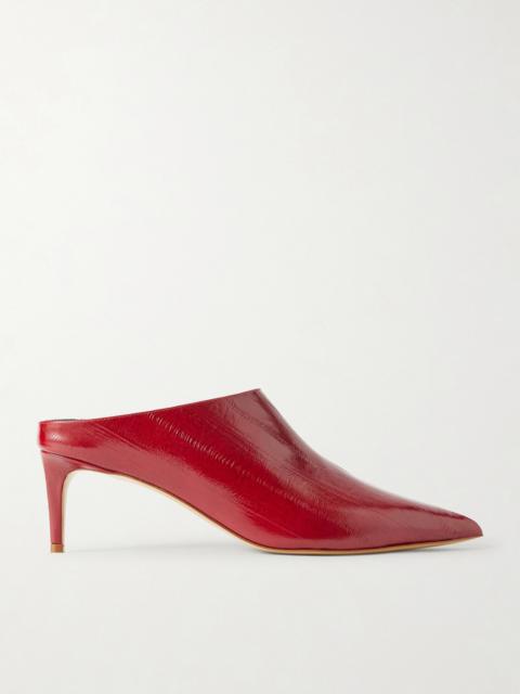 LE MONDE BÉRYL Lou Patent-leather Mules