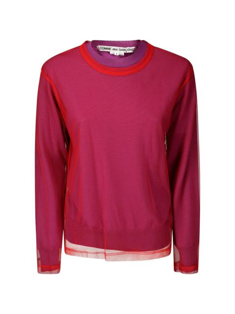 Comme Des Garçons double-layered top