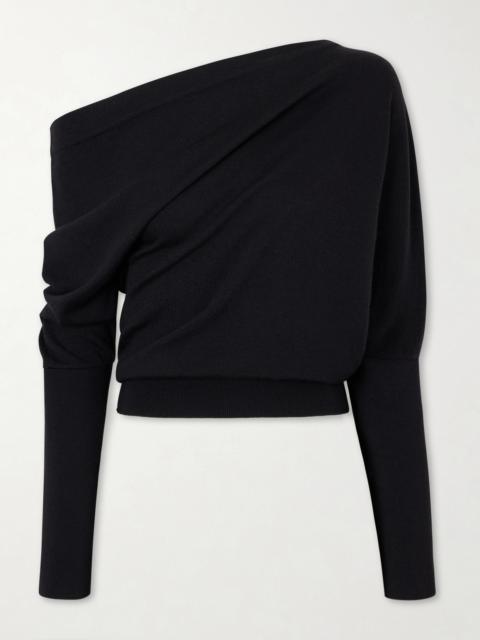 TOM FORD Off-the-shoulder Wool And Silk-blend Top