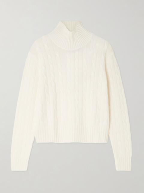 arch4 Vixen cable-knit cashmere turtleneck sweater Ivory