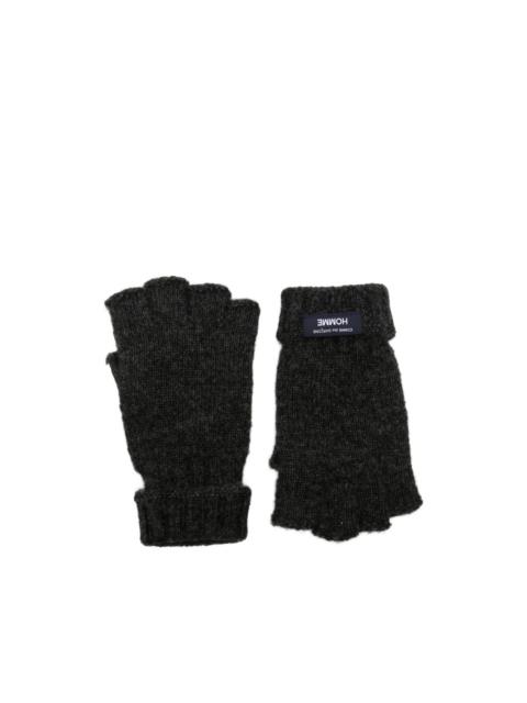 Comme des Garçons Homme logo-patch fingerless gloves