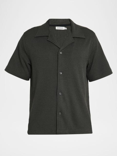 SIMKHAI Men's Troy Textured Polyester Camp Shirt