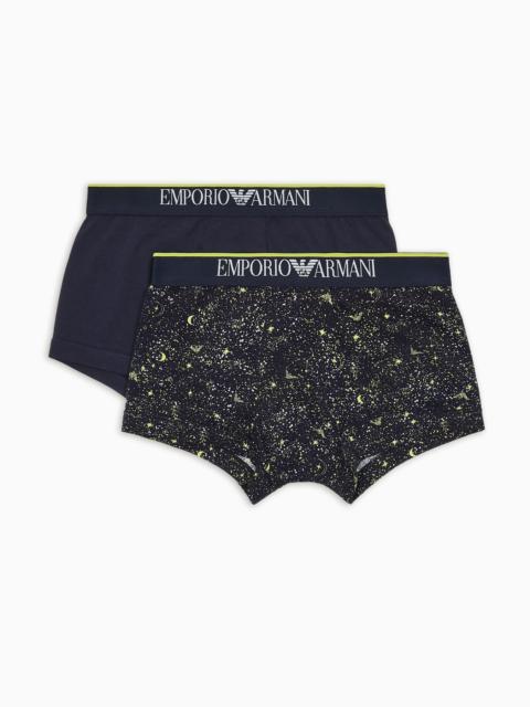 EMPORIO ARMANI Two-pack of boxer briefs with sparkling stars print
