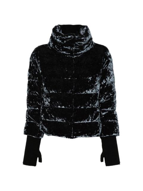 velvet puffer jacket