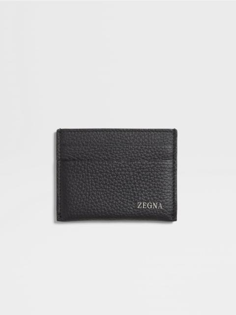 ZEGNA BLACK DEERSKIN CARD CASE