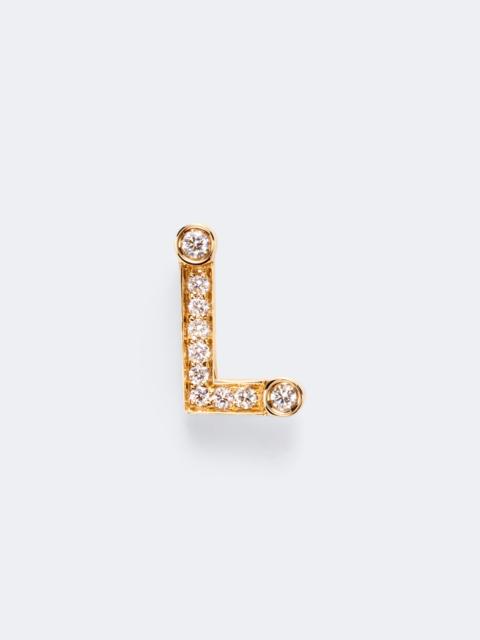 SOPHIE BILLE BRAHE Initial Petite L 18kt gold single earring with diamonds