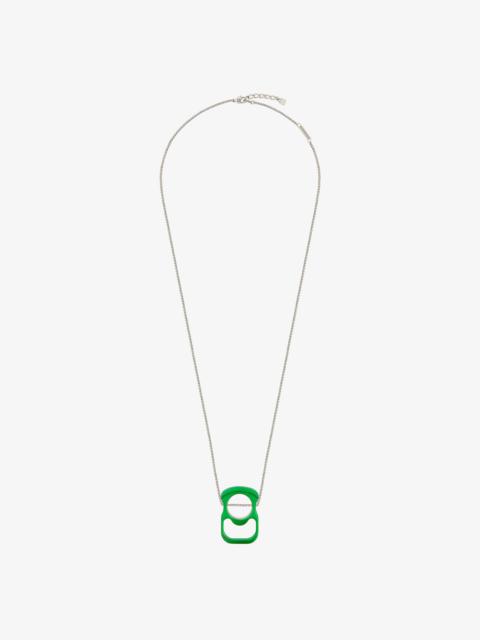 G CAN NECKLACE IN METAL AND ENAMEL