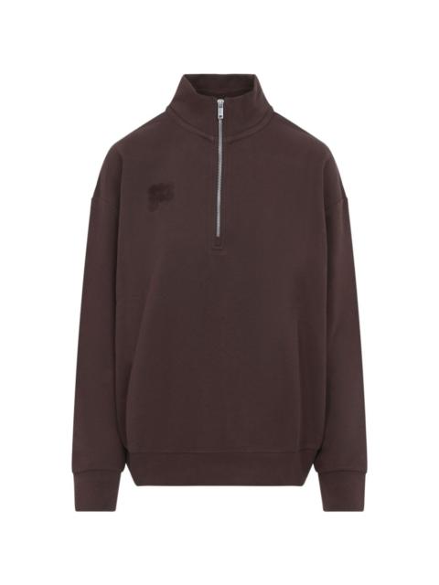 PANGAIA half-zip mock-neck sweatshirt