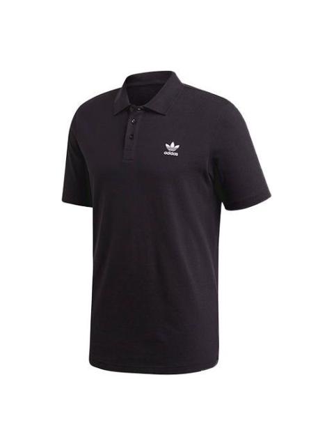 adidas adidas originals Casual Sports Short Sleeve Polo Shirt Black GD2551