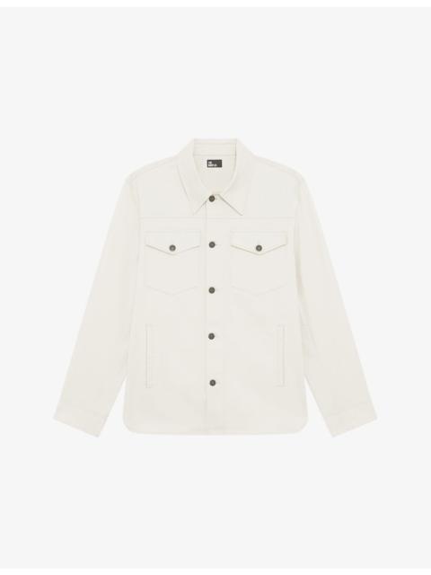 The Kooples Collared Button-Down Stretch-Cotton Shirt