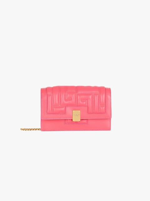 Balmain Mini-sized salmon pink quilted leather 1945 bag
