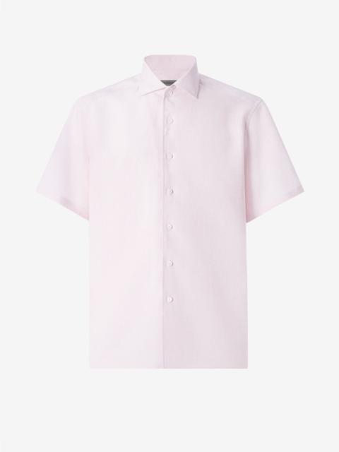 CORNELIANI Pink chambray linen shirt