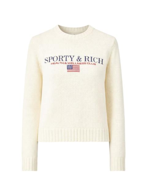 Sporty & Rich flag-detail sweater