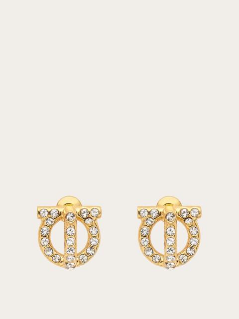Gancini 3D earrings with crystals