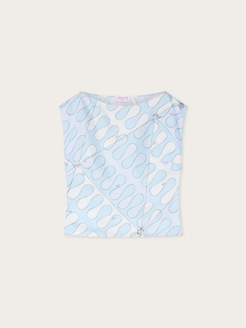 PUCCI LEOCORNO PRINT SILK TOP