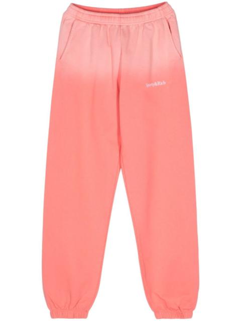 Sporty & Rich faded-effect cotton track pants